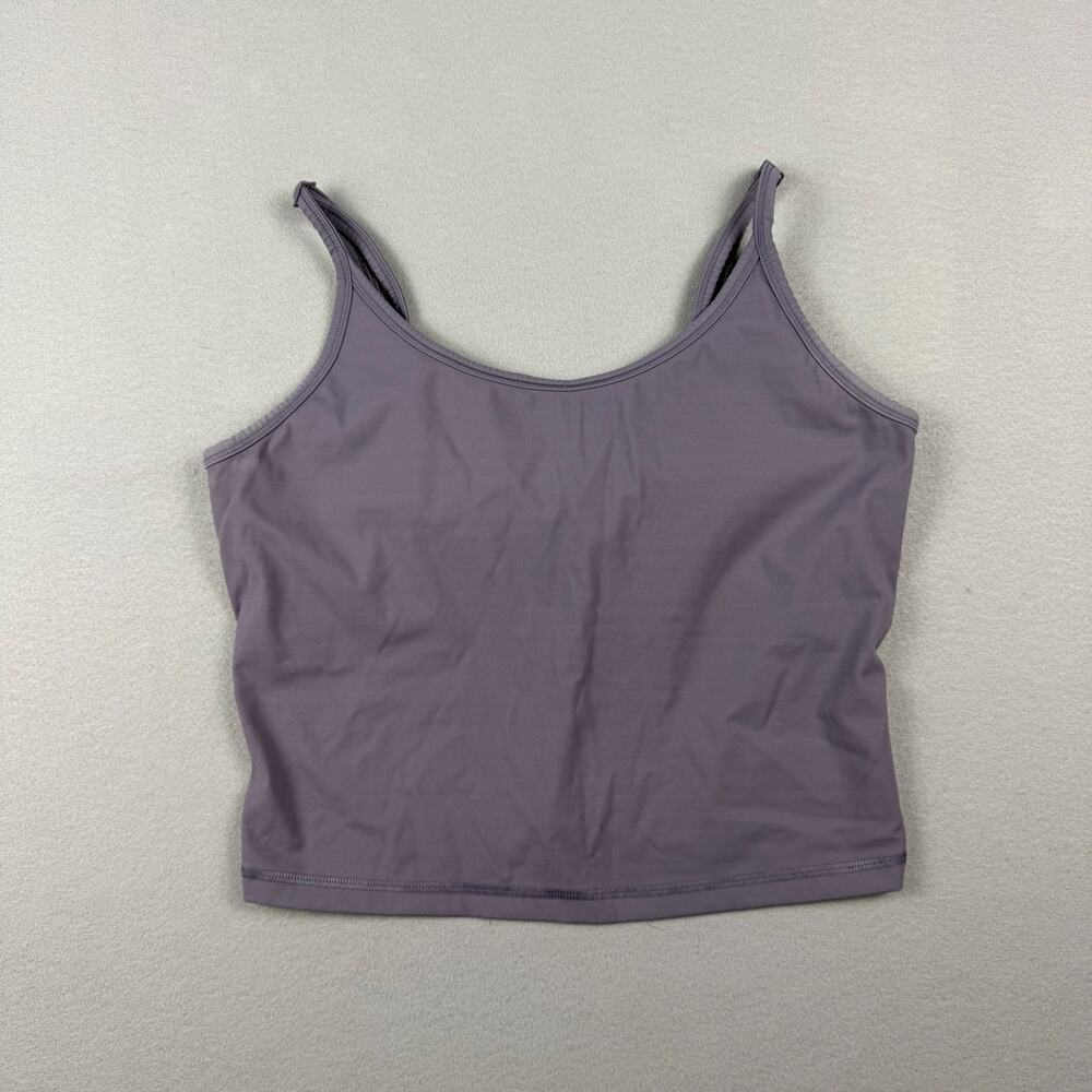 Everlane Perform M Purple Gray Shelf Bra Tank